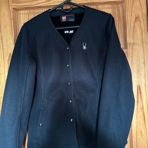Spyder Core fleece linen V neck jacket women’s L